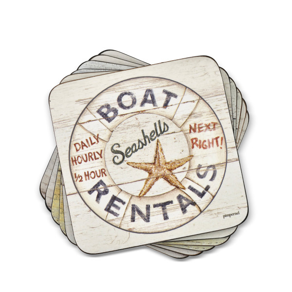 Pimpernel Coasters, Coastal Signs - Set of 6 (2010268820)