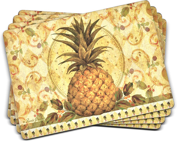 Pimpernel Placemats, Golden Pineapple - Set of 4 (2010645727)