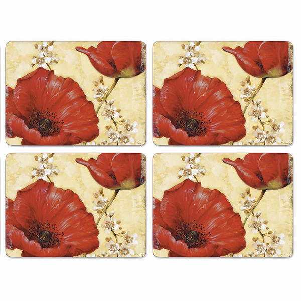 Pimpernel Placemats, Poppy de Villeneuve- Set of 4