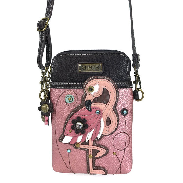 Chala Cell Phone Crossbody Bag, Pink Flamingo (827FM8)