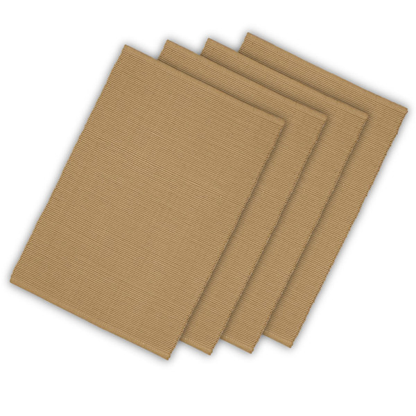 Design Imports Ribbed Placemat, Vanilla - Set of 4 (28877)