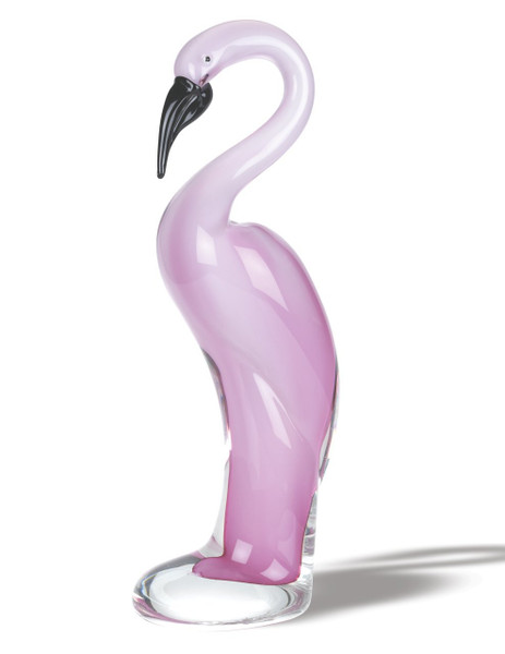 Badash, Murano Style Art Glass Pink Flamingo, 13" (J446)