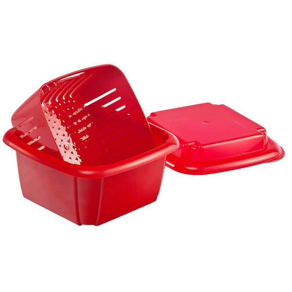 Gourmac 3-In-1 Berry Box, Red (374RED)