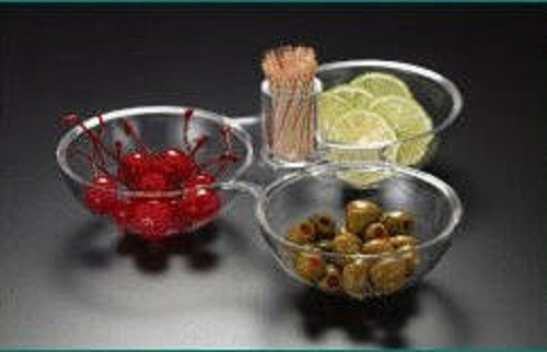 Huang Acrylic 3-Dish with Toothpick Holder (8301)
