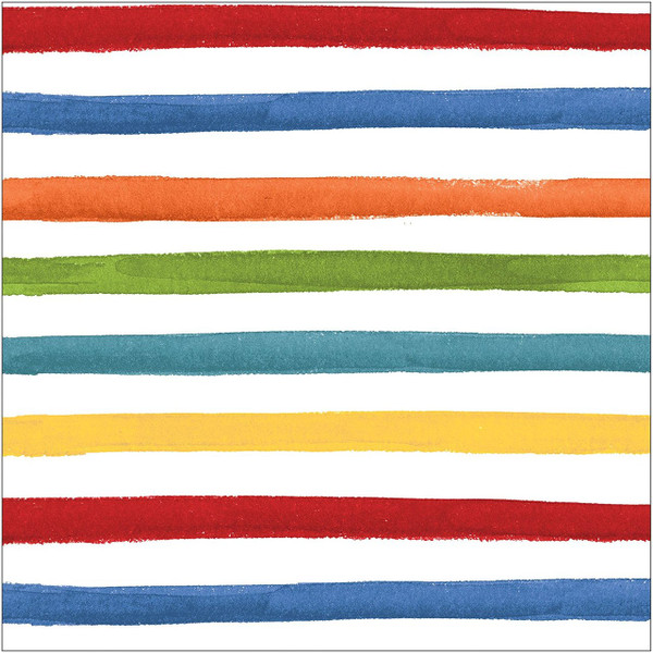 CEG Paper Luncheon Napkins, Dots and Stripes Multicolor, 2 Pack (668514)