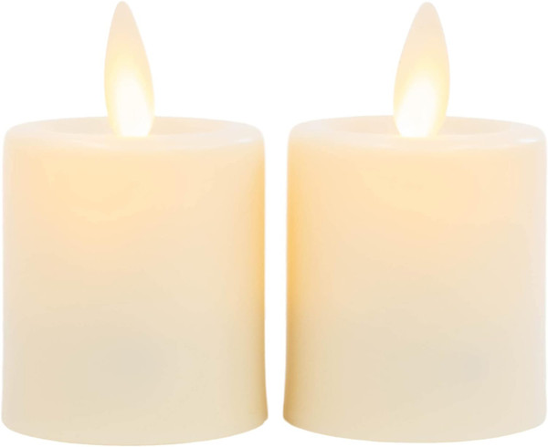 Ganz LED Resin Votives, Ivory, Pack of 2 (LLRV1014)