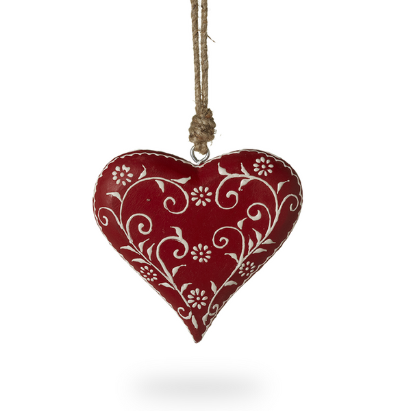 Midwest Ornament, Patterned Heart (143174)