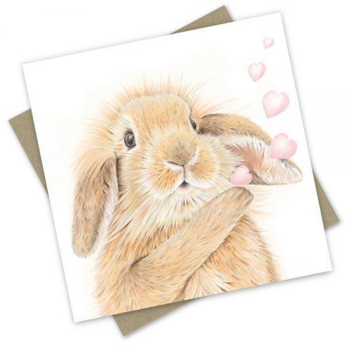 'Bunny Hearts' Greeting Card