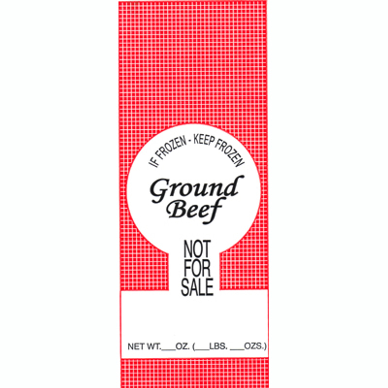 1lb. Ground Beef Meat Bags 1000ea. - Beef "Not For Sale"