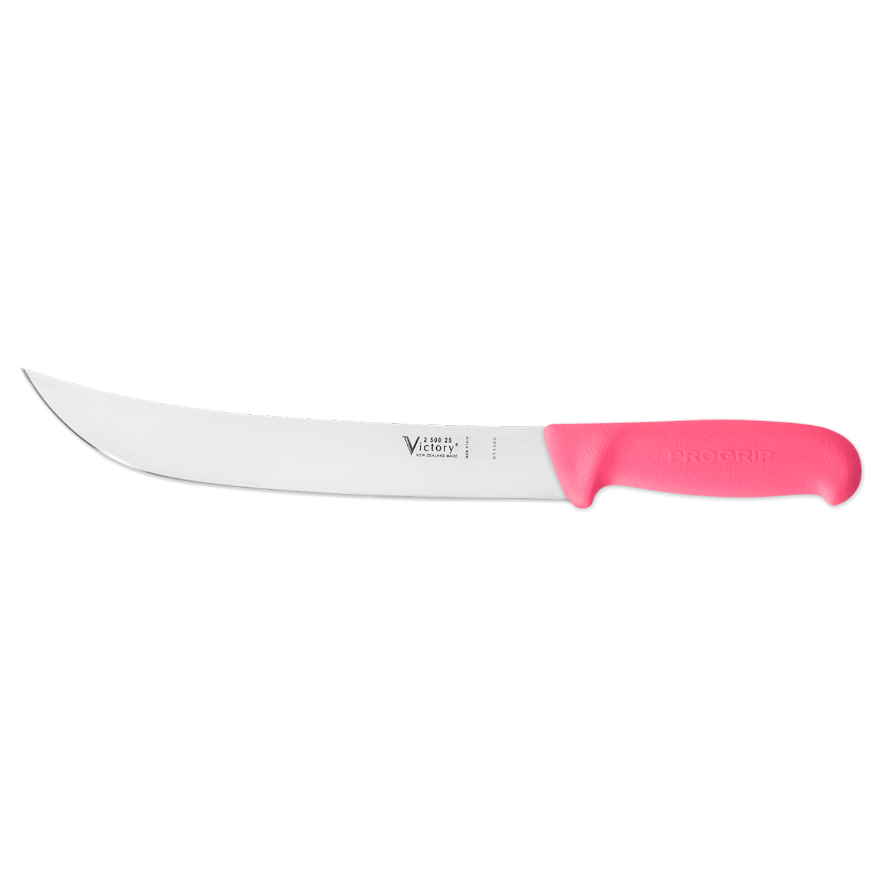 10" - 25cm -- Cimeter Steak Knife - 2/500/25/200PK - ProGrip - "Pink"