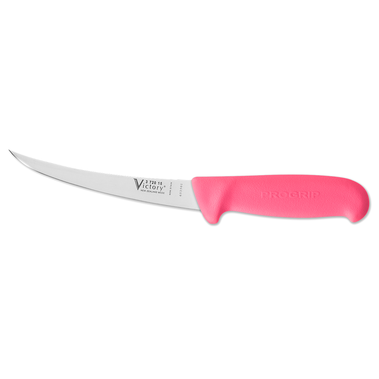 6" - 15cm -- Boning Knife - Narrow Curved - "Semi-Flex" - 3/720/15/200PK - ProGrip - "Pink"