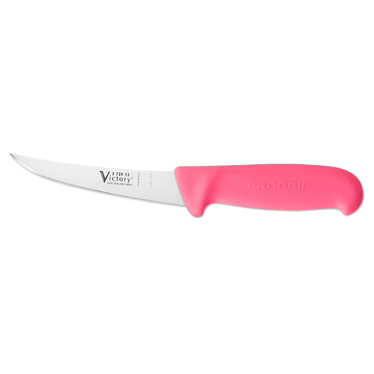 5" - 13cm -- Boning Knife - Narrow Curved - "Semi-Flex" - 3/720/13/200PK - ProGrip - "Pink"