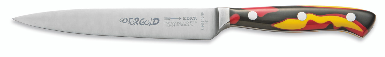 F. Dick Premier Plus GO FOR GOLD Culinary Team Germany 6” Carving Knife - 81456152-80