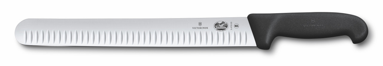 Victorinox - 12" Slicing Straight - 1 1/2" Width @ Handle - (Granton Blade) - 40645 - 5.4723.30