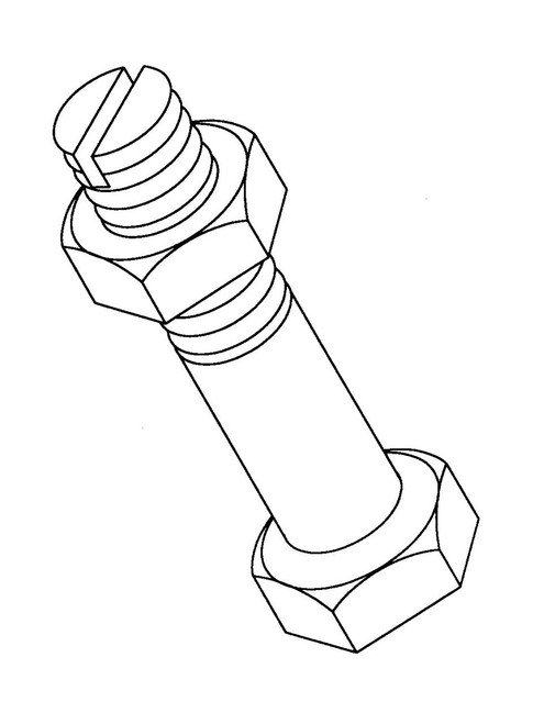 Butcher Boy B16,SA16 & SA20 - Wheel Adjusting Screw & Nut - BB111