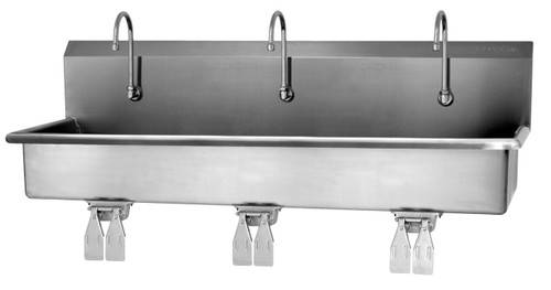 SANI-LAV 56WSL 3-Person Wash Station - Stainless Steel - Wall Mount SANI-LAV 56WSL 3-Person Wash Station - Stainless Steel - Wall Mount