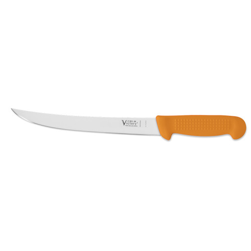  10" - 25cm -- Breaking Knife - 2/501/25/115B - Ribbed - "Orange"