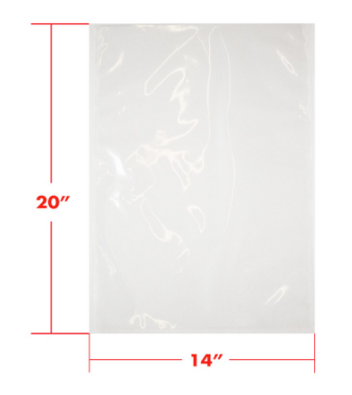 14 x 20 3mil Vacuum Barrier Bags (500) 14 x 20 3mil Vacuum Barrier Bags (500)