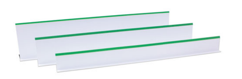 Plastic Dividers - White with Green Tip 5'' High