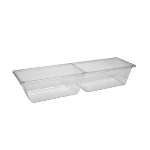 Two Compartment Molded Clear Pan