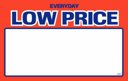 Price Card - Everyday Low Price 3.5'' x 5.5'' Price Card - Everyday Low Price 3.5'' x 5.5''