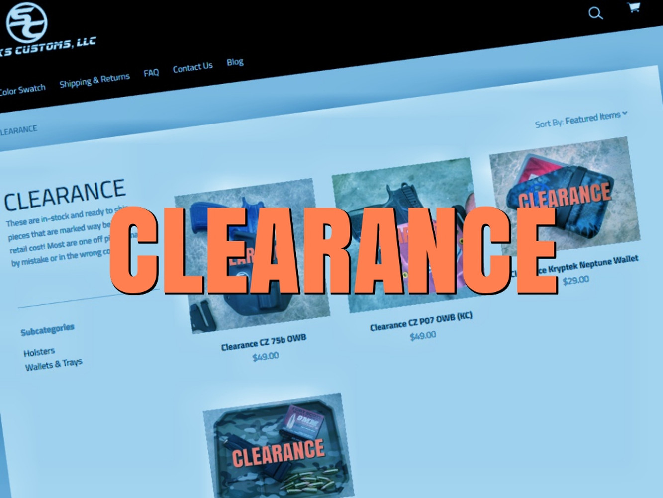 We just added some Clearance Items!