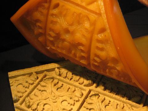 polyurethane rubber mold of a decorative design