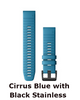 cirrus blue quickfit 22 watch band - silicone - at okie dog supply