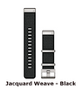 garmin quickfit 22 replacement watch band - jacquard weave black - at okie dog supply