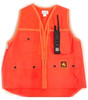 mule hunting clothes front load game vest in orange with garmin pro 550 plus by gear pocket