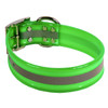 1.5 inch reflective collar in chartreuse yellow at okie dog supply