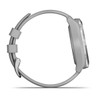 Approach® S40 Garmin Stainless Steel with Powder Gray Band side view