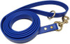 long line leash in beta blue with o ring at handle end