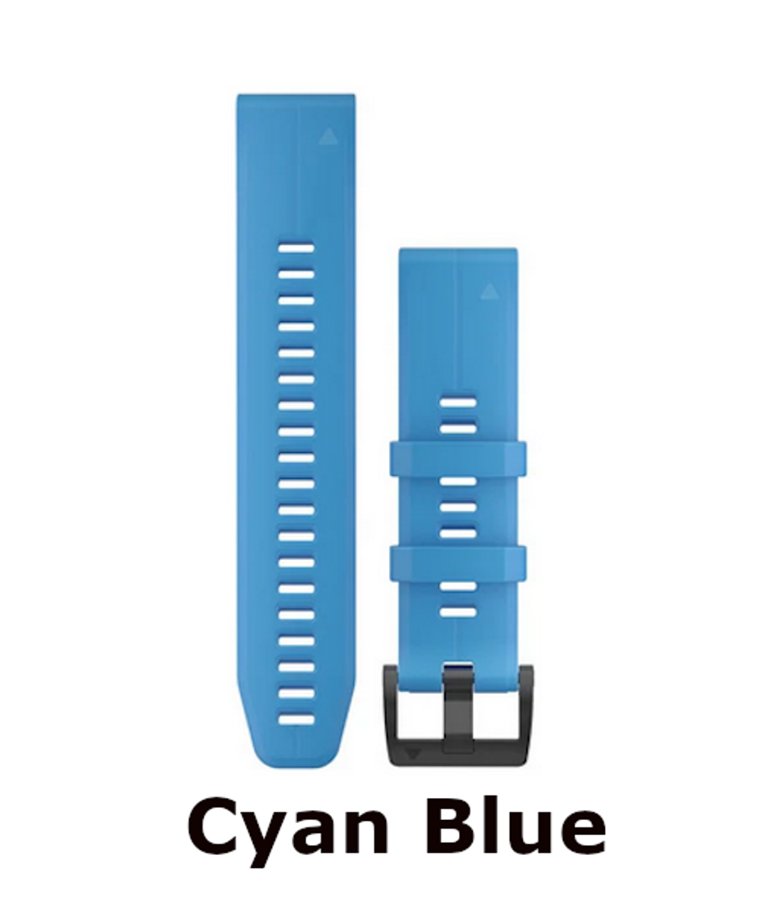 cyan blue silicone watchband at okie dog supply - quickfit 22