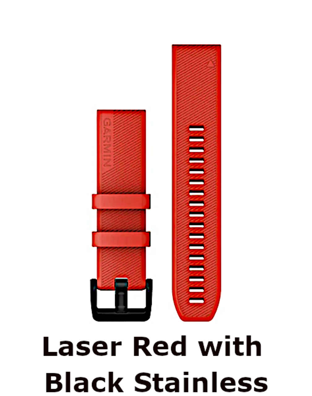 laser red watch band - garmin silicone quickfit 22 - at okie dog supply