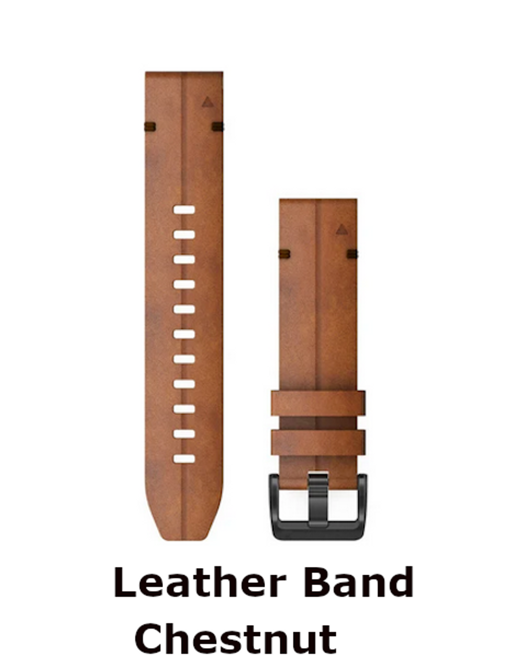 quickfit 22 leather replacement band - chestnut - at okie dog supply