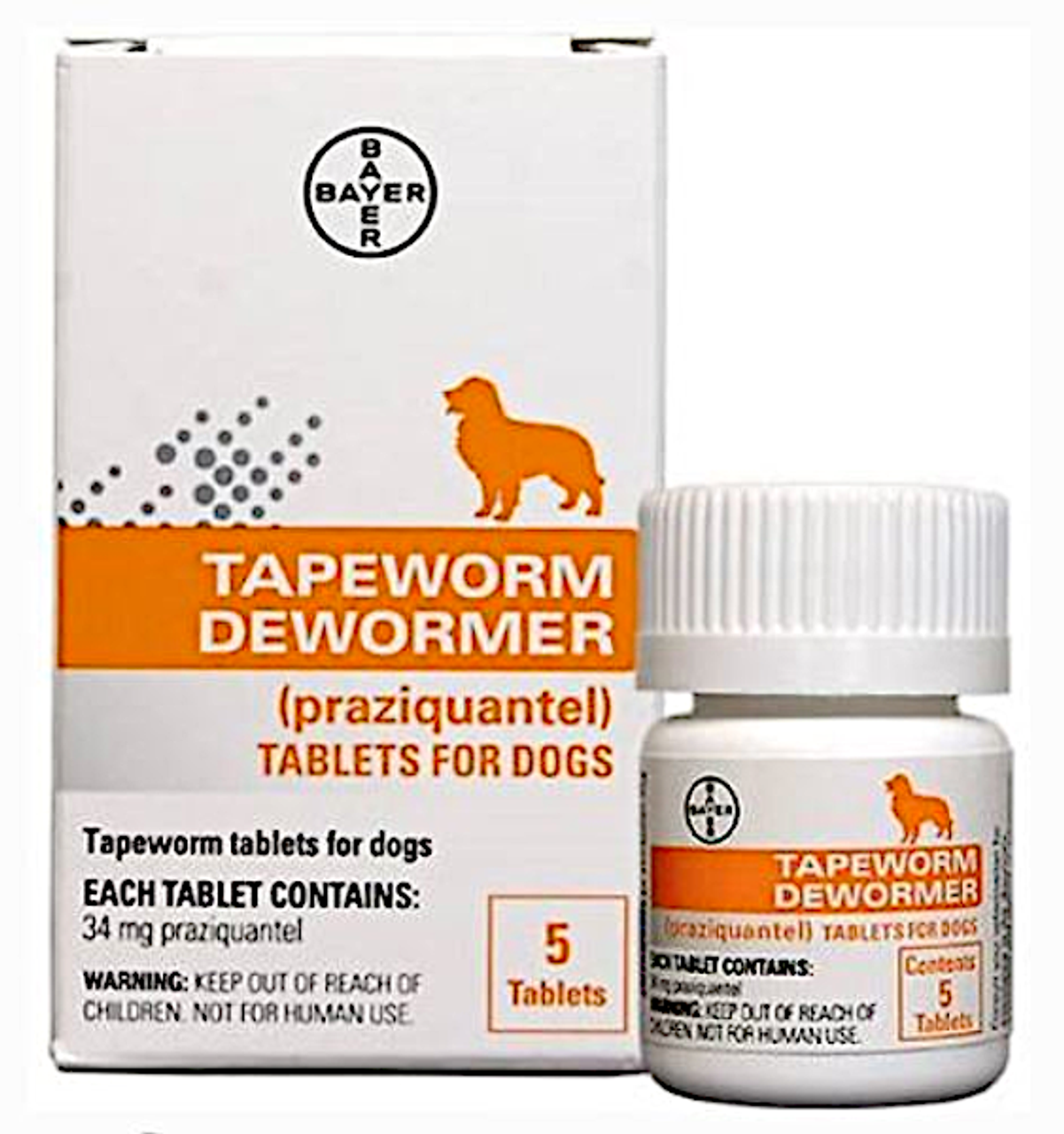 5 count tablets of bayer tapeworm dewormer at OKIE DOG SUPPLY