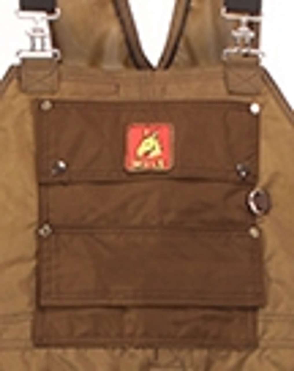 mule brand gear and apparel with chest pocket and separated shell loop pocket