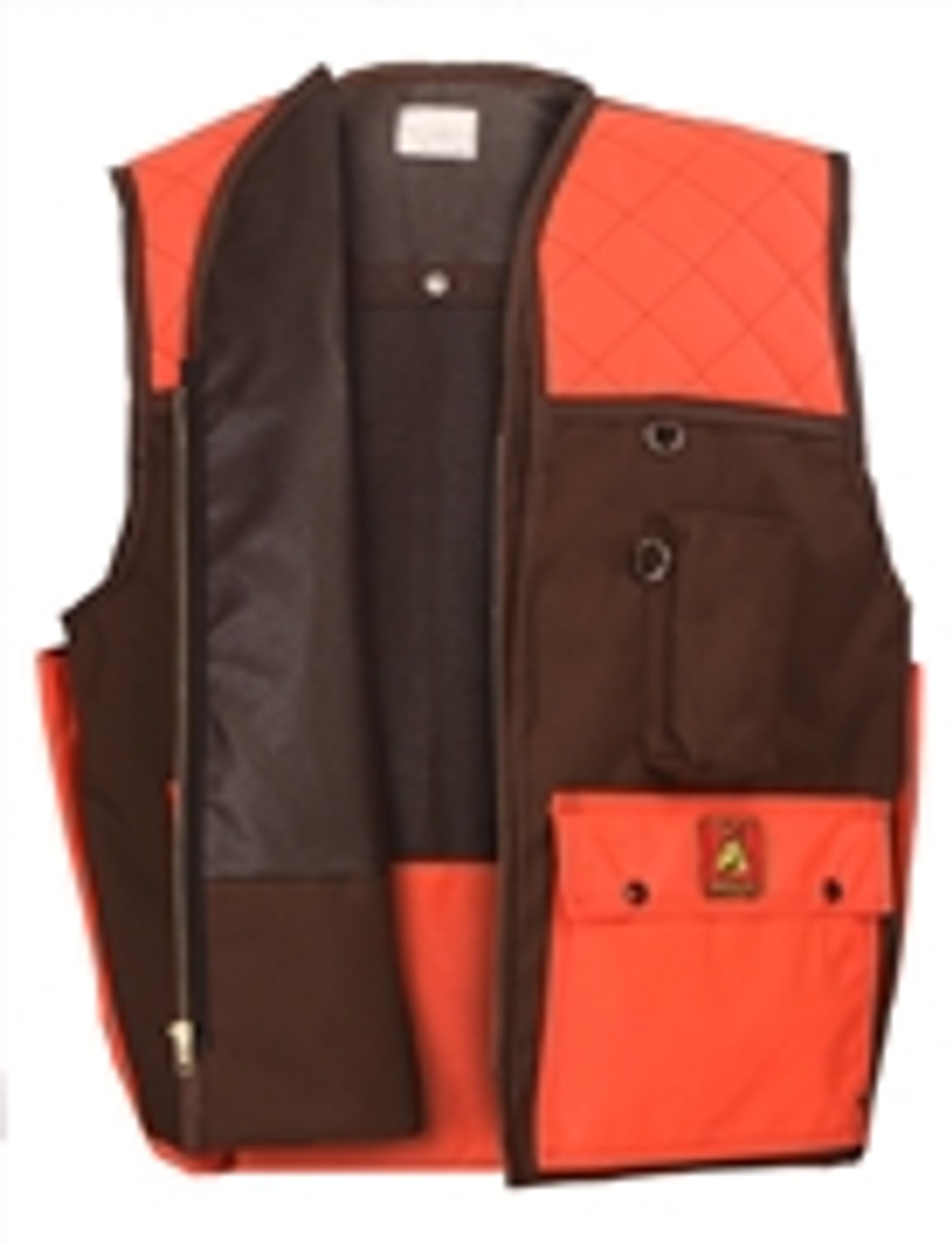 mule brand gear and apparel brown and orange front load vest interior