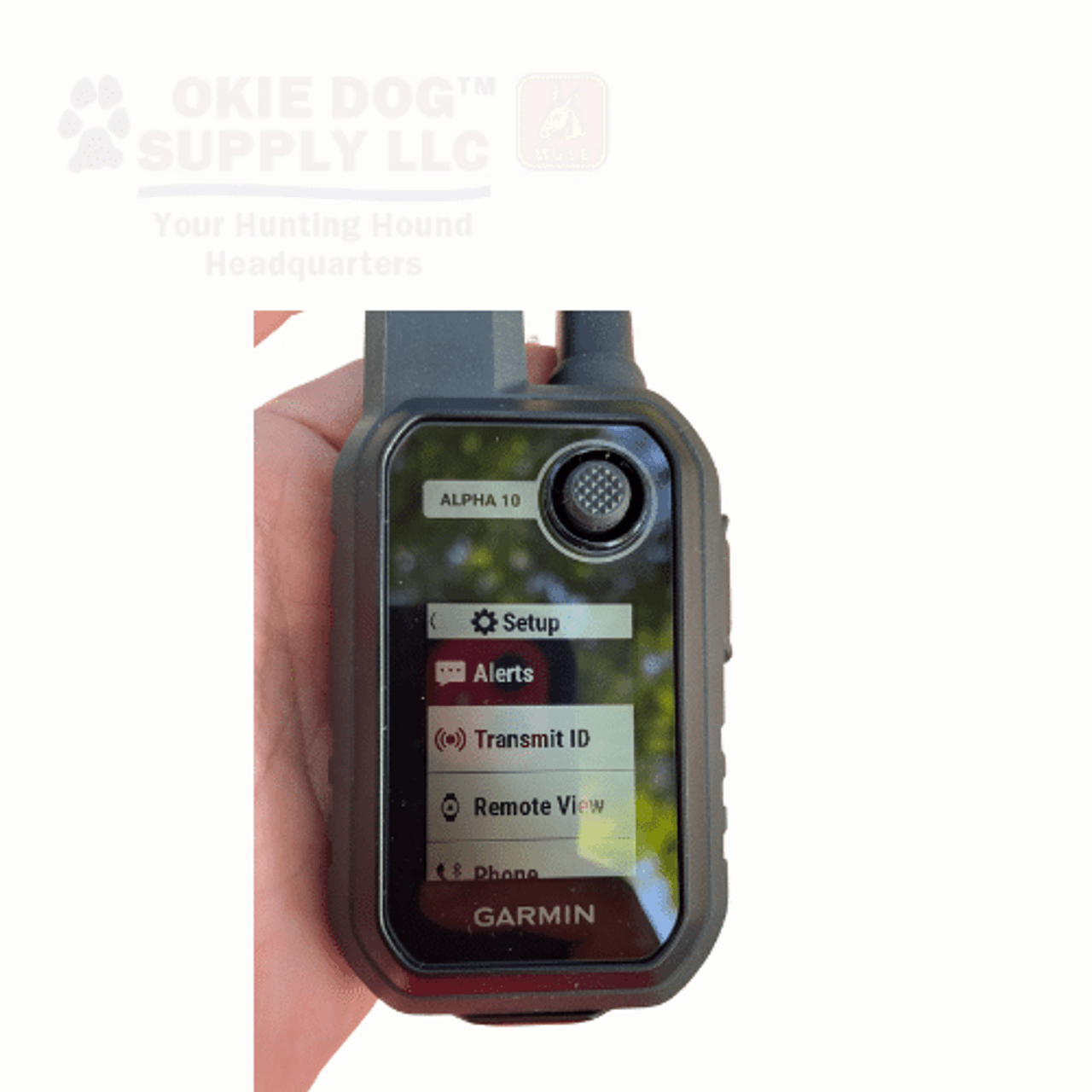 garmin alpha 10 at okie dog supply - connects to your phone, drivetrack, smartwatch - ships free