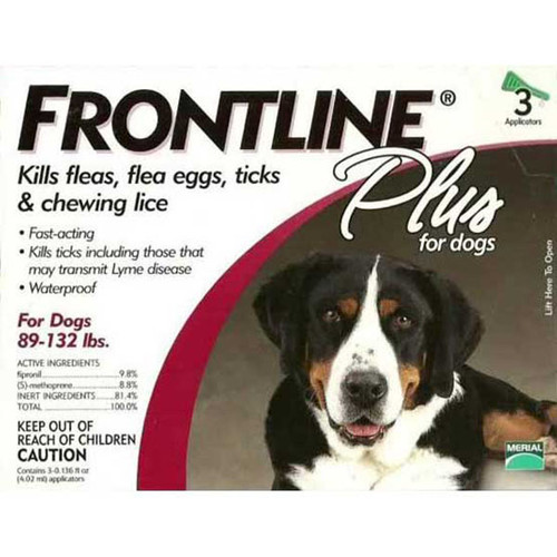 Frontline is a monthly application that kills 100% of fleas and their larvae within 24 to 48 hours.