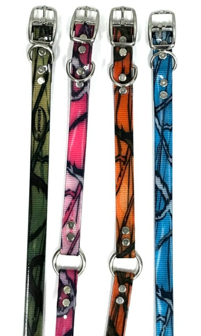 camo collars at okie dog supply are hand-crafted for you - just the way you want them - beagle size and small dog size