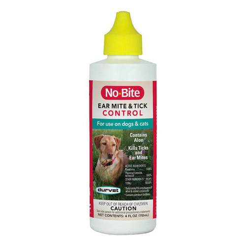 no bite ear mite oil based formula for dogs and cats at okie dog supply. 4 ounce bottle.