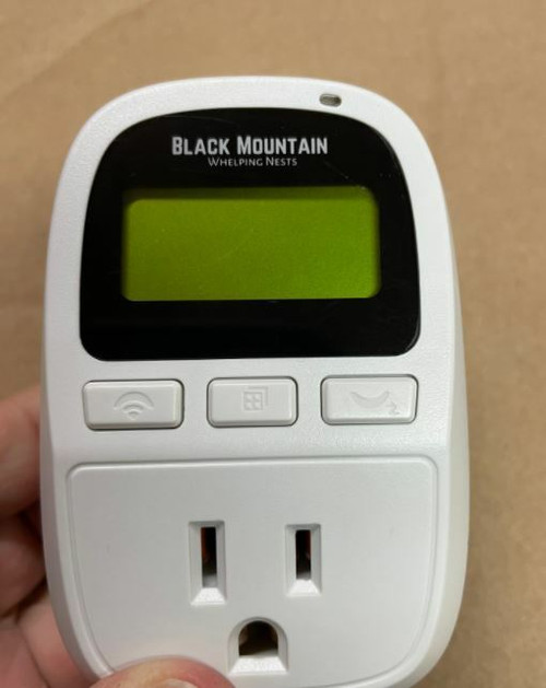 Black Mountain digital thermostat - easy to use - comes preset at 95 degrees