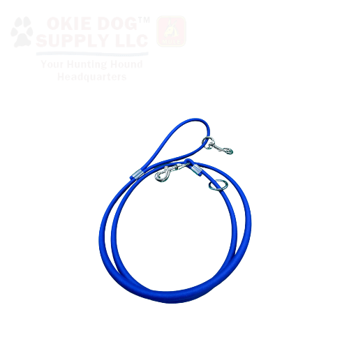 beta blue rope lead with two brass snaps
