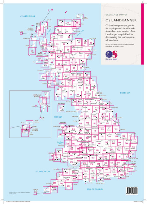 OS LANDRANGER 1:50,000 maps