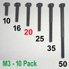 M3 x 20 -  Hex Socket Capscrew - 10 pack - (BSB-32010)