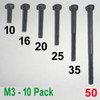 M3 x 50 -  Hex Socket Capscrew - 10 pack - (BSB-35010)