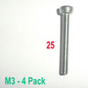 M3 x 25 -  Hex Socket Capscrew - 4 pack - (BSS-32504)