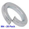 M4 Spring Washers - 20 pack - Stainless - (#WSS-420)